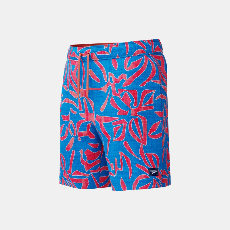 speedo Blue Men's Print Redondo Edge Volley Swimming Trunks for Men | Best Price UAE