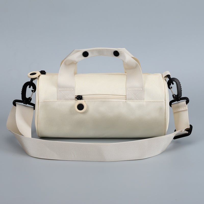 Kids Travel Duffle Casual Shoulder Gym Bag Brown white ykk