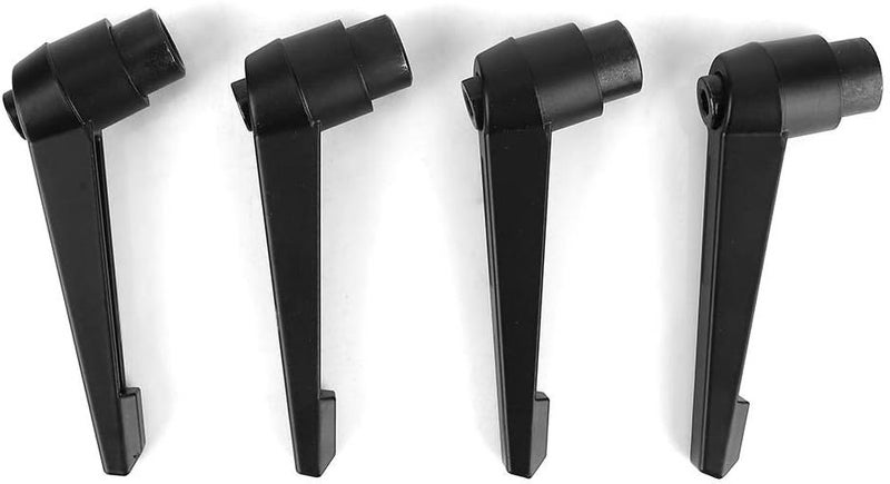 Hilitand 4pcs Push Button Ratchet Level, Adjustable Stainless Steel Female Thread Fixing Handle Machine Knobs () - Image 1