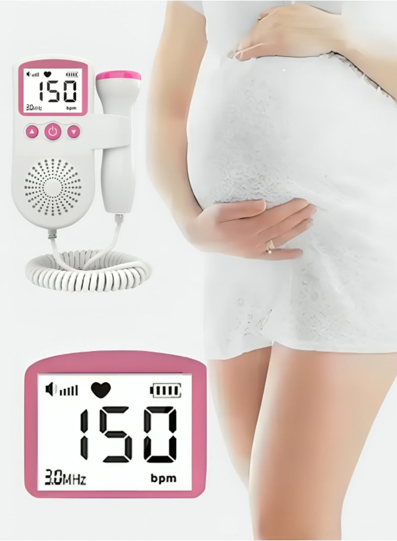 TNM Fetal Doppler Heartbeat Monitor with LCD Display, Handheld Pregnancy Doppler Device - Image 3