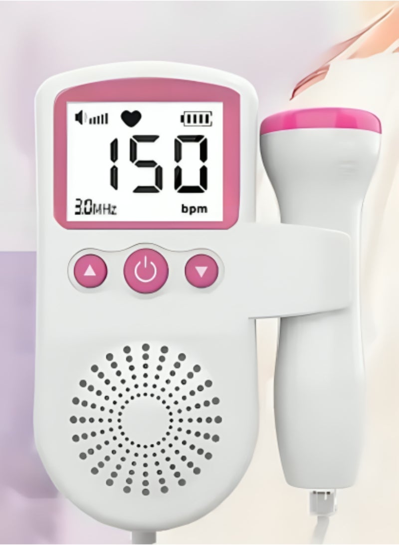 TNM Fetal Doppler Heartbeat Monitor with LCD Display, Handheld Pregnancy Doppler Device - Image 4