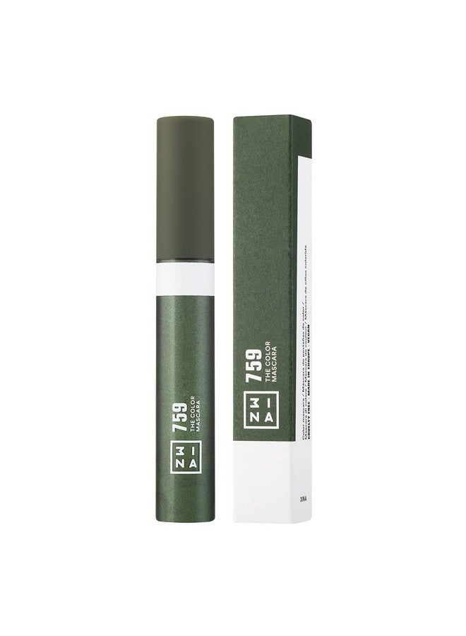3INA The Color Mascara 759 Dark Green Colored Mascara Coats Eyelashes With Fun Color Washable Clump Free Volumizing Mascara In Bold Colors Colorful Vegan And Cruelty Free Makeup 0.47 Fl. Oz - Image 5