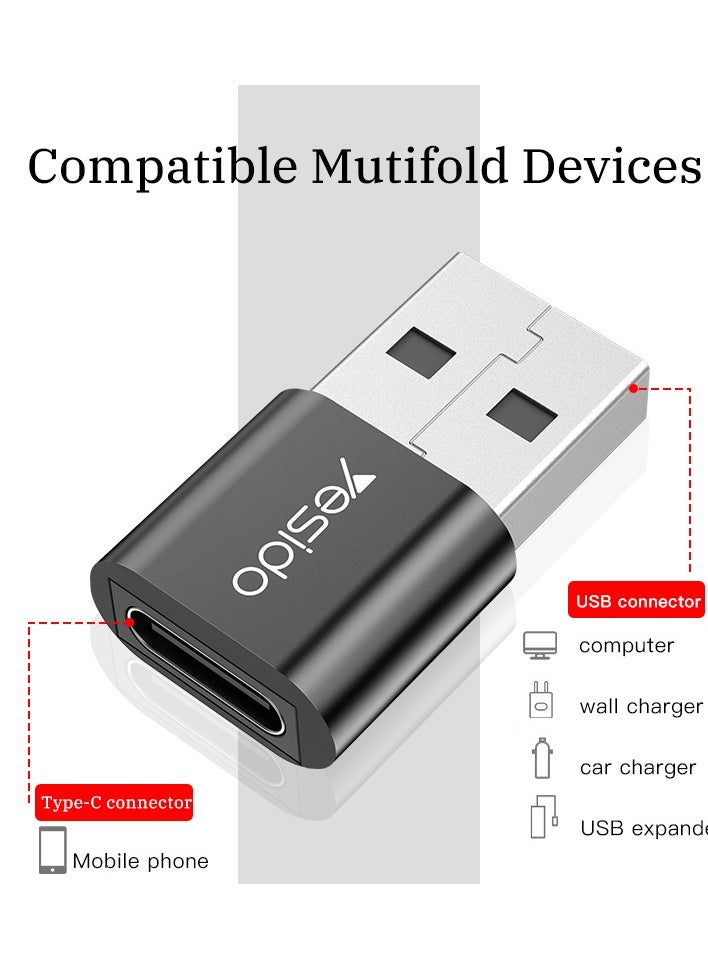 Yesido GS09 Mini Aluminum Alloy Usb to Type-C Card Reader Mouse Convert OTG Adapter  - Image 4