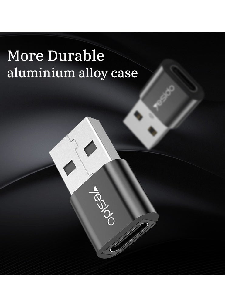 Yesido GS09 Mini Aluminum Alloy Usb to Type-C Card Reader Mouse Convert OTG Adapter  - Image 5