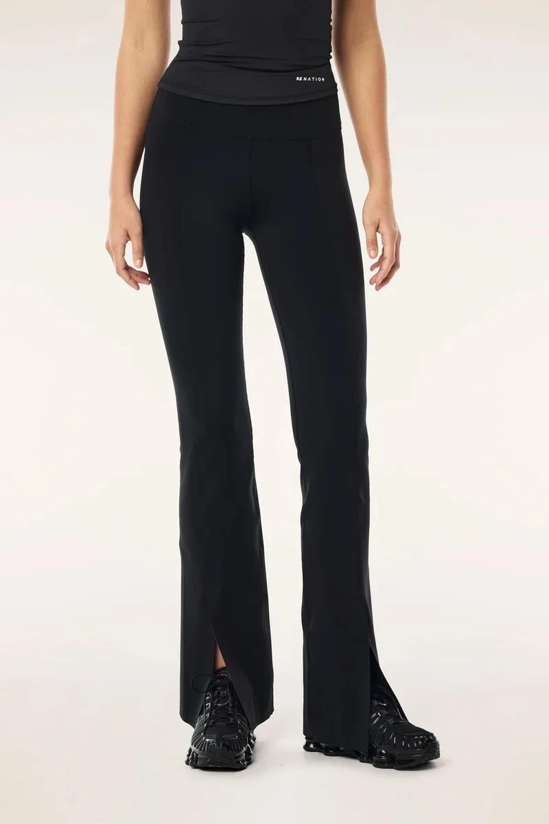 P.E Nation Flared Performance Split-Hem Leggings Legging