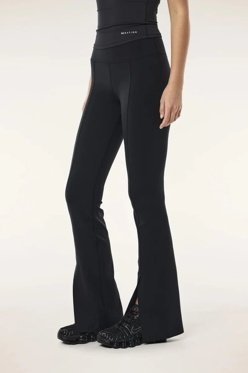 P.E Nation Flared Performance Split-Hem Leggings Legging