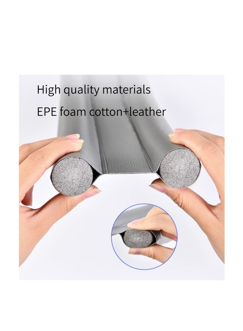 SYOSI سدادة draft للباب، 1 قطع عازلة للهواء تحت الباب، سدادة عازلة للضوضاء باللون البني، تمنع دخول الحشرات عازلة للهواء لأسفل الباب للحفاظ على الدفء - Image 3