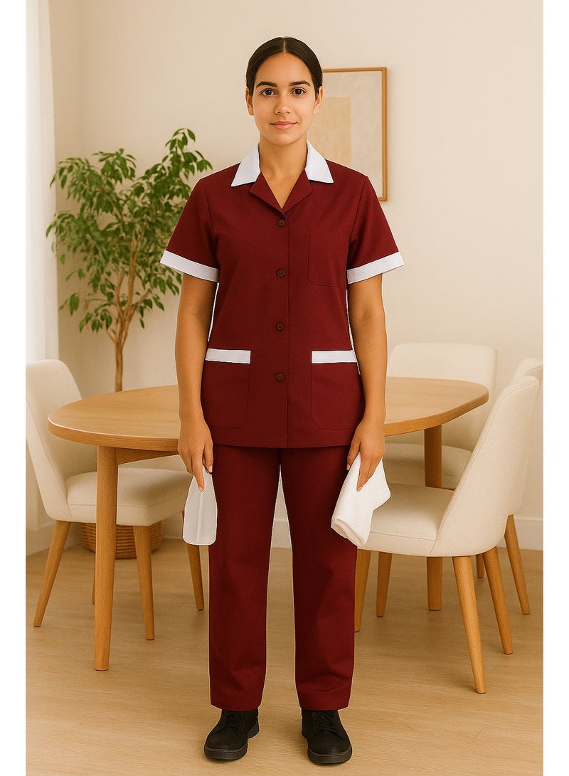 رناز يونيفورم طقم خادمة منزل مع أزرار - Image 4