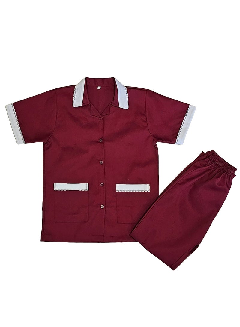 رناز يونيفورم طقم خادمة منزل مع أزرار - Image 2