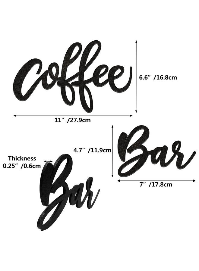 Huray Rayho Wooden Coffee Bar Wall Sign Kitchen Coffee Decor Coffee Station Letter Sign Coffee Word Art Farmhouse Decoration for Home, Cafe, Tabletop, Breakfast Nook or Restaurants Coffee Lover Gifts - Image 3
