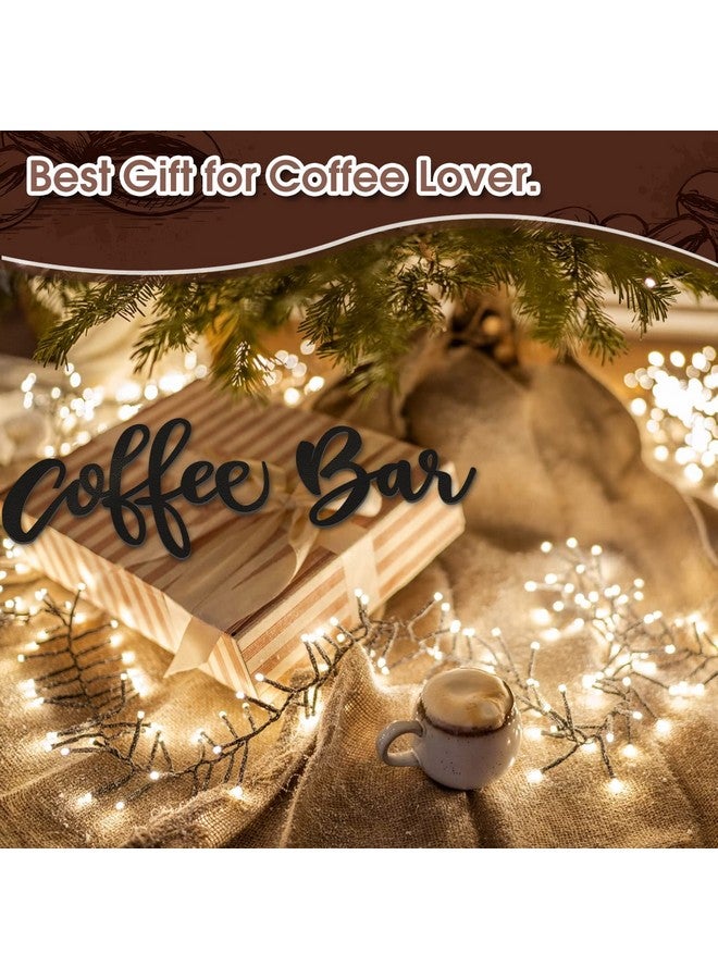 Huray Rayho Wooden Coffee Bar Wall Sign Kitchen Coffee Decor Coffee Station Letter Sign Coffee Word Art Farmhouse Decoration for Home, Cafe, Tabletop, Breakfast Nook or Restaurants Coffee Lover Gifts - Image 4