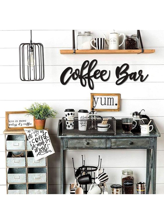 Huray Rayho Wooden Coffee Bar Wall Sign Kitchen Coffee Decor Coffee Station Letter Sign Coffee Word Art Farmhouse Decoration for Home, Cafe, Tabletop, Breakfast Nook or Restaurants Coffee Lover Gifts - Image 5