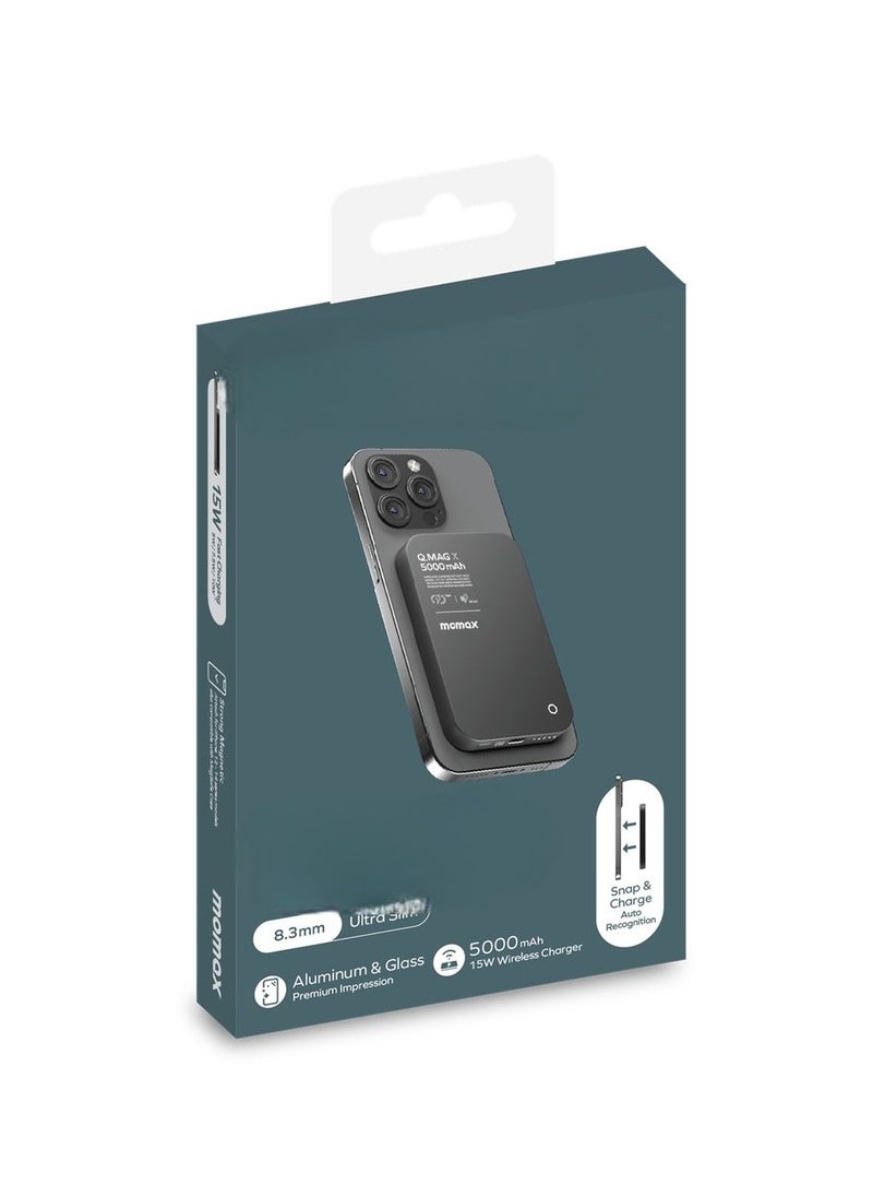 Generic - Magnetic Power Bank 5000mAh Wireless Portable Charger Wired 20W Fast Charging Battery Pack Compatible with Magsafe, iPhone all Series USB C Charging Cable Included - Image 1
