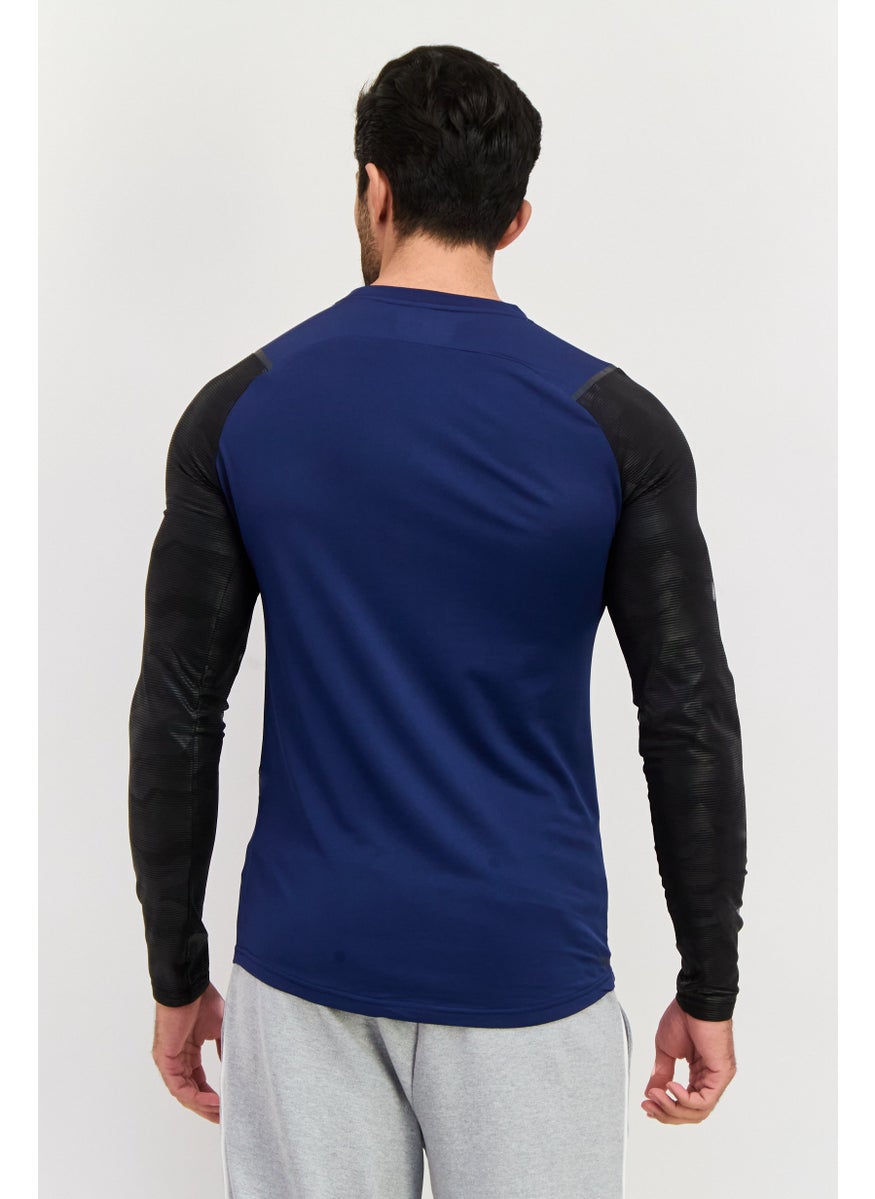 RBX - Men Sportswear Fit Long Sleeves Training T-Shirt, Black - Image 1
