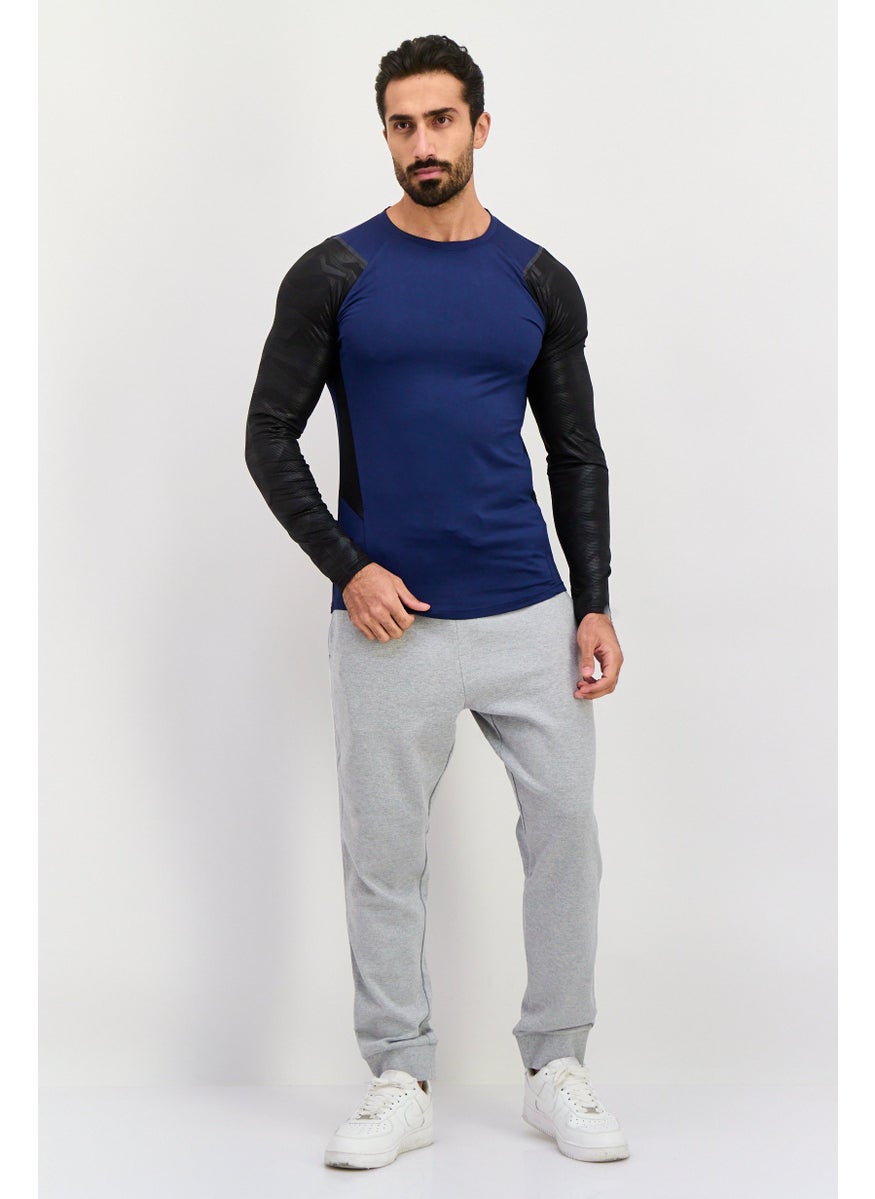 RBX - Men Sportswear Fit Long Sleeves Training T-Shirt, Black - Image 1