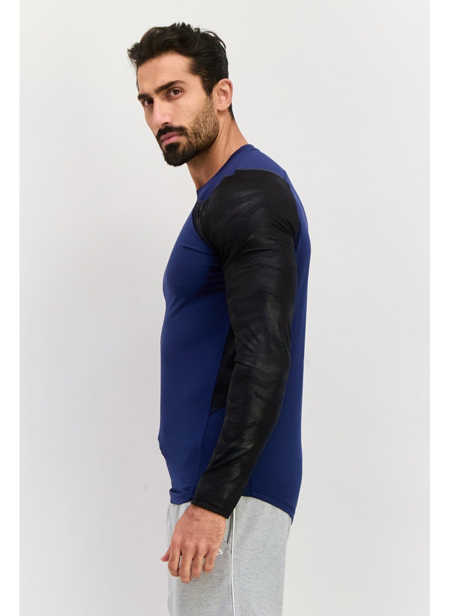 RBX - Men Sportswear Fit Long Sleeves Training T-Shirt, Black - Image 1
