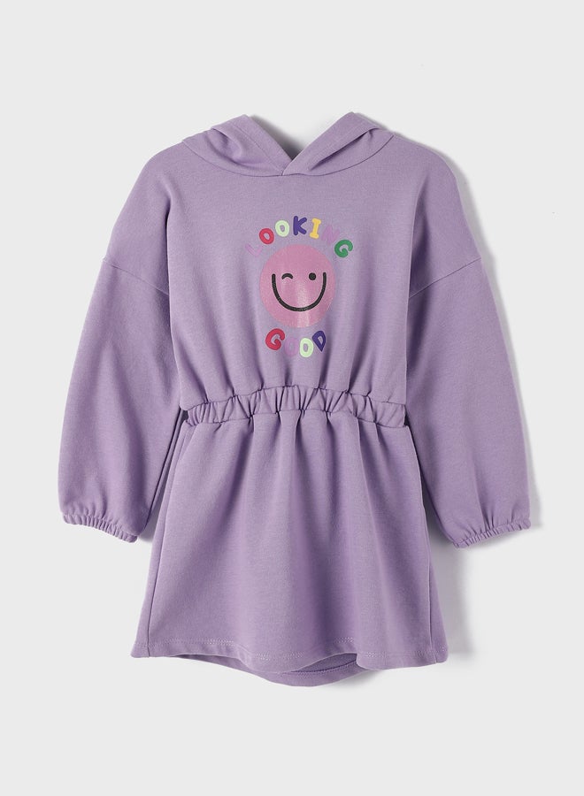 LC WAIKIKI Hooded Long Sleeve Girl Dress  - Image 1