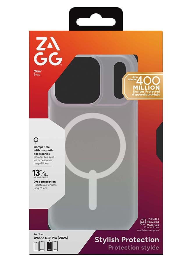 ZAGG iPhone 17 Pro Case – Milan Snap MagSafe Compatible Cover with Graphene Strength, 13 ft Drop Protection & Anti-Yellowing – Iridescent - Image 1