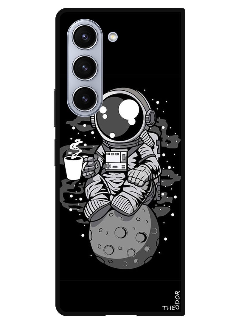 Theodor Protective Case Anti Scratch Shock Proof Bumper Cover For Samsung Galaxy Z Fold 6 Astronaut Coffee - Image 1