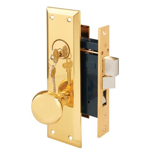 SEGAL Prime-Line SE 26000 Diecast Single Cylinder Entry Door Mortise Lockset, 2-1/2 Inch Backset, Brass Finish (Single Pack) - Image 5