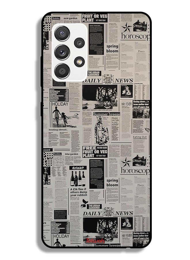 Tolwak غطاء واقي لهاتف سامسونج جالاكسي A32 5G بتصميم صحيفة تسجيل - Image 1