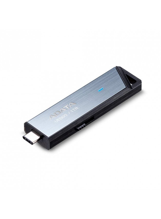 ADATA ADATA Elite UE800 1TB USB Type-C USB 3.2 Gen2 Flash Drive Portable SSD Up to 1000MB/s Read/Write (AELI-UE800-1T-CSG), Compatible with iPhone 15 Pro Series/Android/PlayStation 5 - Image 1