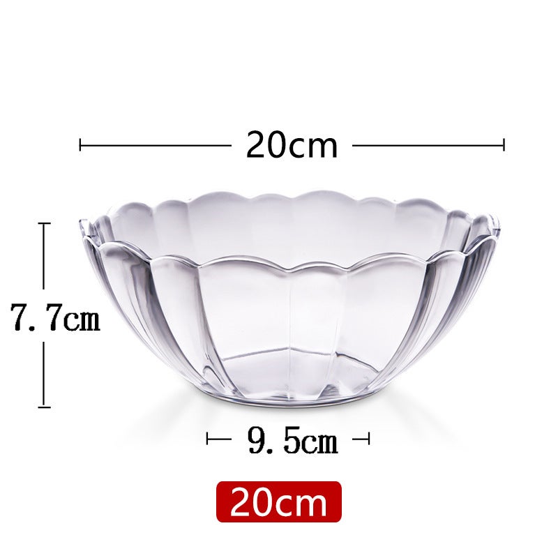 Acrylic Salad Bowl Round Clear Fruit VegetableLotus Bowl No. 2 Lotus Bowl No. 2 