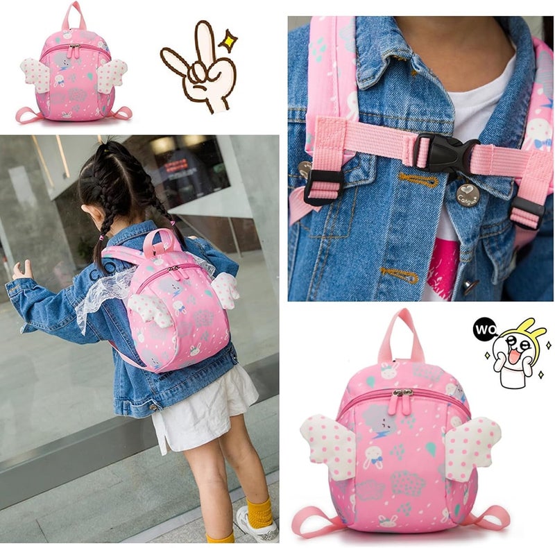 AoMige Toddler Backpack for Kids - Cute Animal Design with Anti-Lost Features (Pink) - Image 3