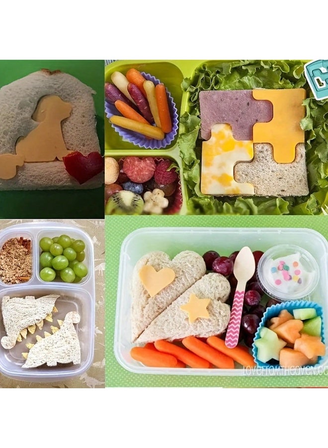Sakina 5 Pack Sandwich Cutter,Cookie Cutter Set,BPA-Free Food Grade Plastic, Creative Shape Cutters for Kids Lunch BoxcParties,Picnics, DIY Snacks and Toast - Image 2