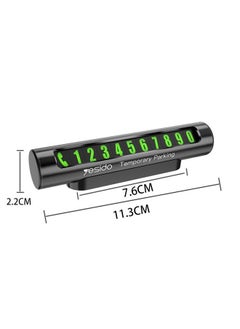 Yesido Temporary Car Parking Card Number Plate for Car, Parking Numbers Card with Hidden Telephone Number, Car Stop Accessories Temporary Number Sign Plate  - Image 2