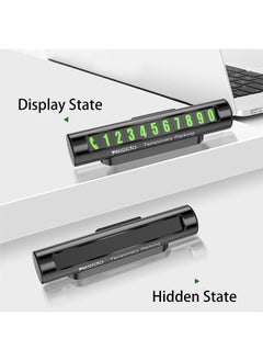 Yesido Temporary Car Parking Card Number Plate for Car, Parking Numbers Card with Hidden Telephone Number, Car Stop Accessories Temporary Number Sign Plate  - Image 3