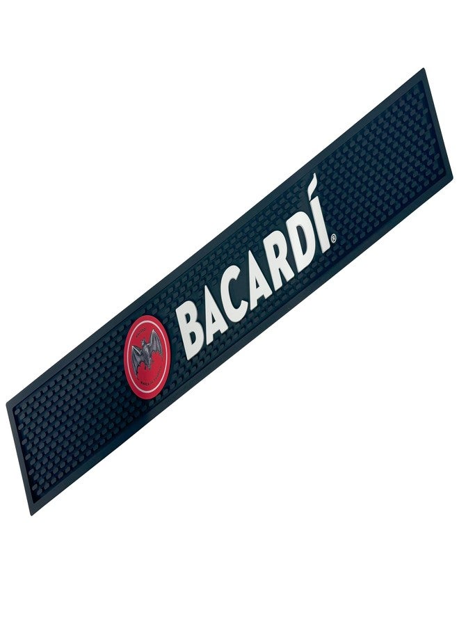 Artisan Owl Bacardi Rum Bar Rail Mat - Officially Licensed - 23.75 x 3.5 Inches - Image 1