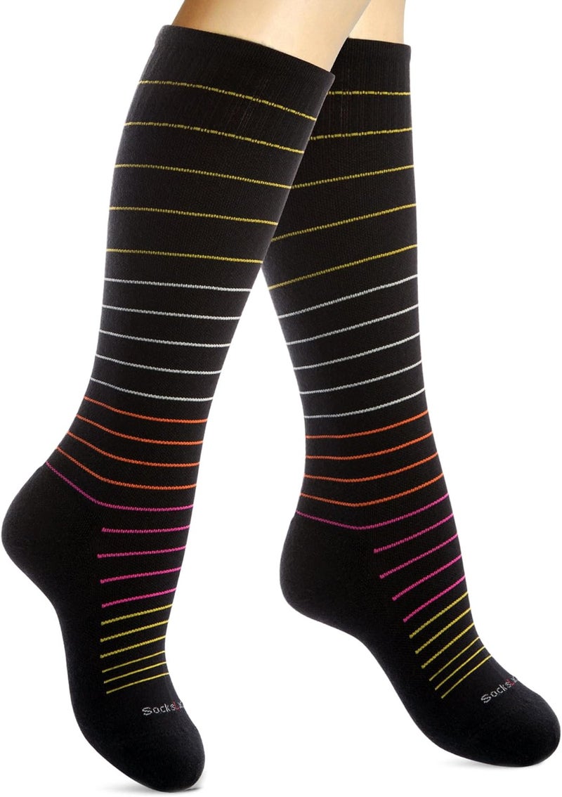 SocksLane جوارب ضغط قطنية من للنساء والرجال. دعم بطول الركبة بقوة 15-20 مم زئبق - Image 1
