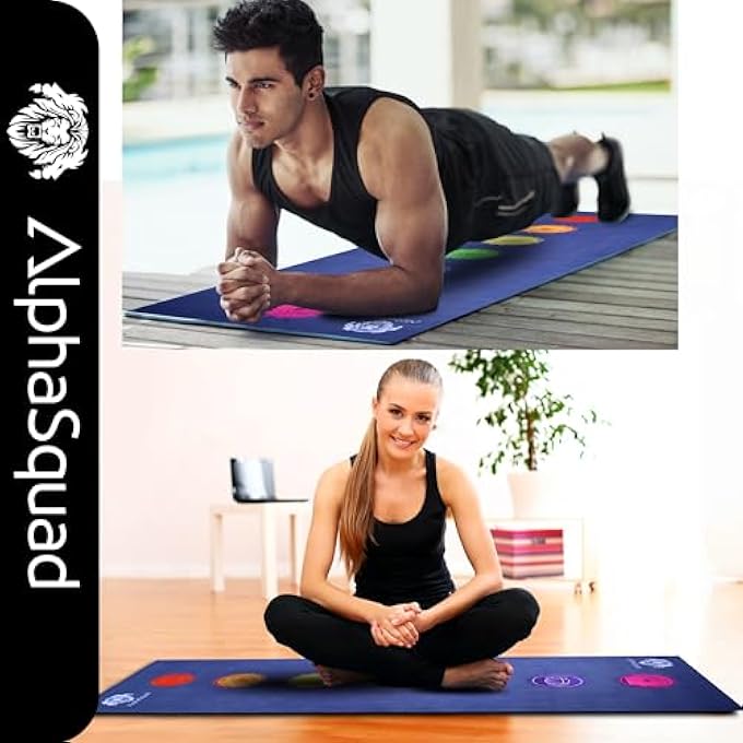 ALPHASQUAD Premium Yoga Mat - 5Mm Thick Non Slip & Fitness Mat For All Types Of Yoga, Pilates & Floor Workouts - Image 3