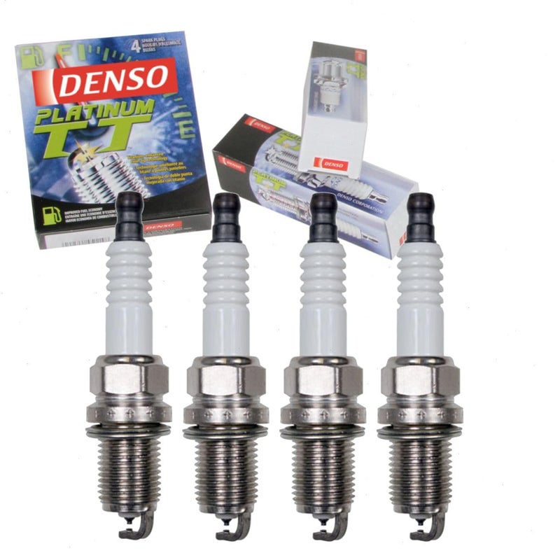 4 pc DENSO Platinum TT Spark Plugs compatible with Toyota RAV4 20L 24L L4 19962008