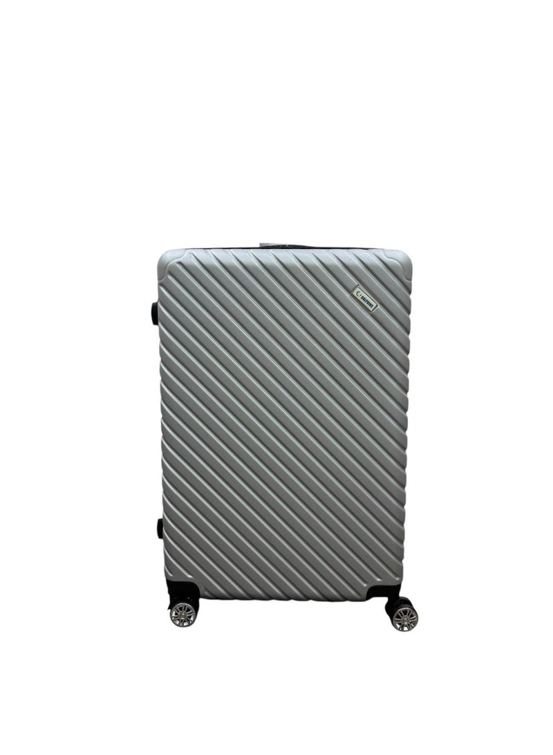 3-Piece Luggage Set, Sizes 20-24-28, Hard Shell ABS + PC Expandable Design, Spinner Wheels, TSA Lock (SILVER) - Image 2