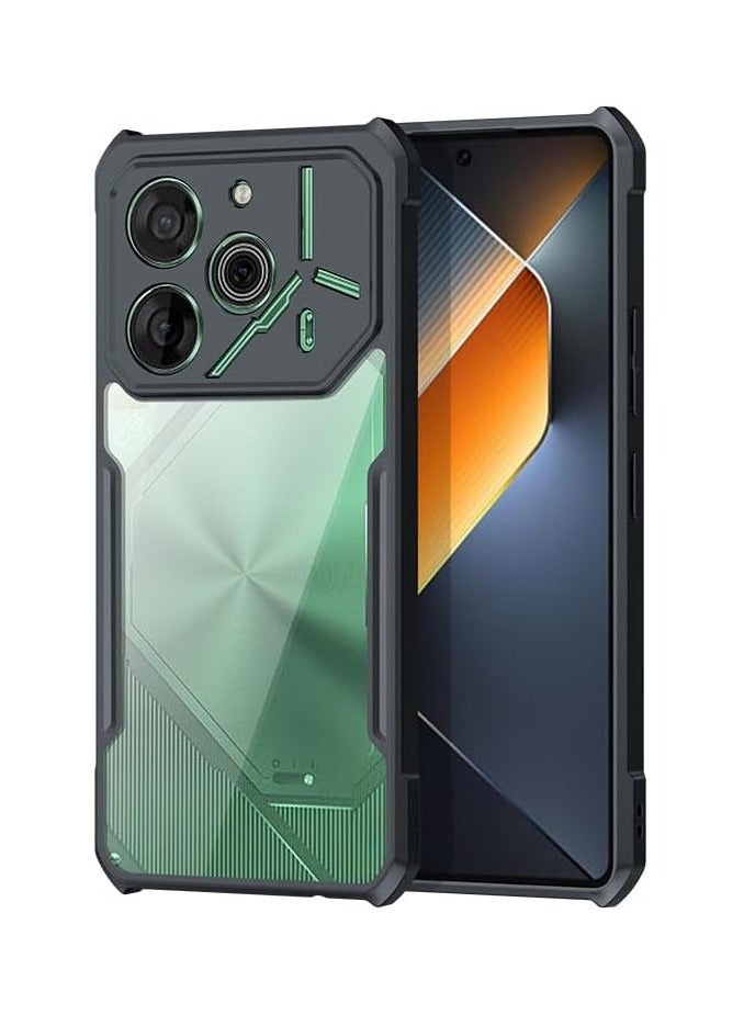 general Case Compatible with Tecno Pova 6 Pro, Airbag Shockprooft Shell Acrylic and TPU Back Transparent Phone Cover for Tecno Pova 6 Pro - Image 1
