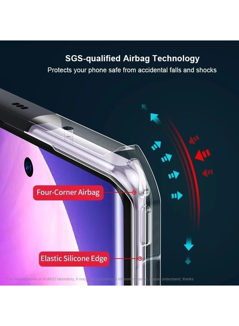 general Case Compatible with Tecno Pova 6 Pro, Airbag Shockprooft Shell Acrylic and TPU Back Transparent Phone Cover for Tecno Pova 6 Pro - Image 4