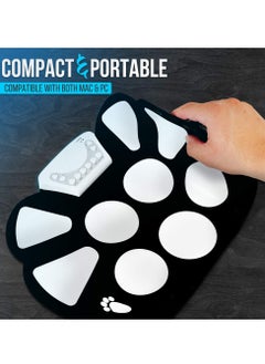 Excefore Portable 9 Pad Electronic Drum Kit with 9 Electronic Pads Foot Pedals Drumsticks Power Supply and Headphone Jack Tabletop Roll Loaded with Drum Electric Kits Songs for Adults Children Beginners  - Image 4