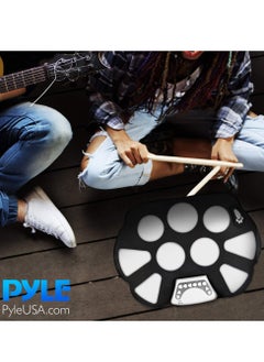 Excefore Portable 9 Pad Electronic Drum Kit with 9 Electronic Pads Foot Pedals Drumsticks Power Supply and Headphone Jack Tabletop Roll Loaded with Drum Electric Kits Songs for Adults Children Beginners  - Image 5