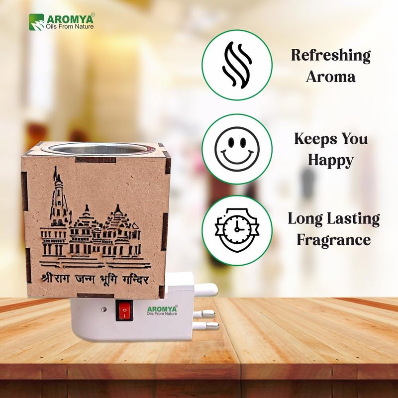 Aromya - oils from nature Aromya oils from nature Aroma Diffuser for Home Fragrance Kapoor Dani Electrical Camphor Diffuser for Home Decor Electric Camphor Burner for Home Fragrance - Image 2
