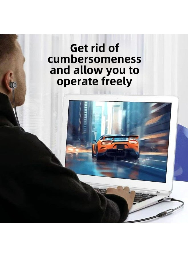 Dac Digital Usb To 3.5 Audio Cable Computer Drive-free Converter Microphone 2-in -1 USB External Sound Card-Colour:Gray [driver-free + Supports Voice/wired Control] - Image 3
