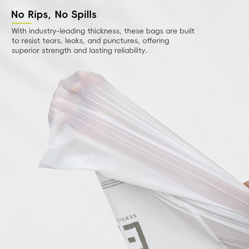 Eko 21 Gallon / 50-90 Liter  60 Count Drawstring Trash Bags  Extra-Strong Garbage Bags  Lemon Zest Scent With Continuous Odor Control  Easy-Dispense Roll For Kitchen And Household Use  Code G  White - Image 2