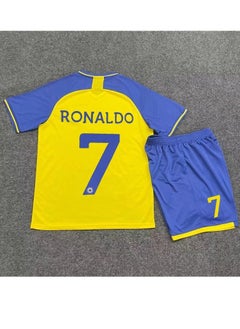 NIBEMINENT M MIAOYAN Saudi Arabia Riyadh Victory Team Ronaldo same jersey No. 7 football suit adult children's men's and women's team uniforms (arms with armbands)  - Image 2