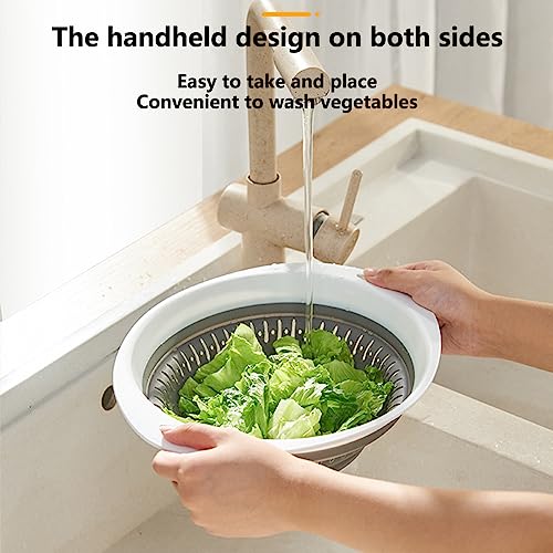 LogFaadCoi Collapsible Colander and Strainer,Silicone Strainer Colanders & Food Strainers,for Vegetable and Fruit, Kitchen Essentials (2, Pink, 1.3L+2.5L) - Image 4