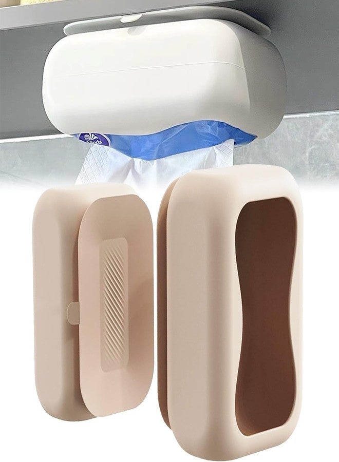 TARTAMYA Wall Mount Rectangular Tissue Organizer | Reusable Portable Tissue Dispenser | Silicone Suction Cup Tissue Box | Household Silicone Suction Cup Tissue Holder (Multi-Color, Pack of 1). - Image 1
