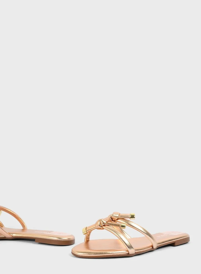 MOLECA Knot Strap Flat Sandals