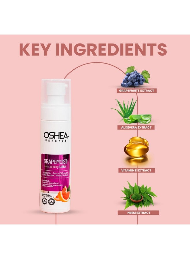 OSHEA Herbals Grapemoist Moisturising Lotion For Normal To Oily Skin Type Balances Oil Production & Hydrates Skin With Smooth Complexion Enriched With Grapefruit & Aloe Vera Extracts (Pack Of 2) - Image 2