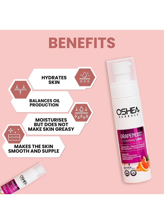 OSHEA Herbals Grapemoist Moisturising Lotion For Normal To Oily Skin Type Balances Oil Production & Hydrates Skin With Smooth Complexion Enriched With Grapefruit & Aloe Vera Extracts (Pack Of 2) - Image 4