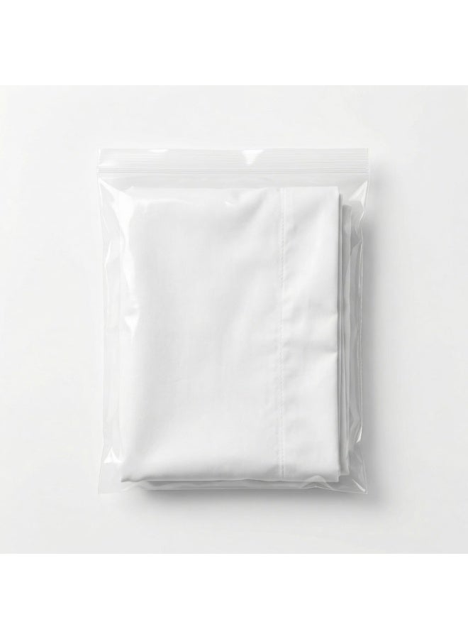 أرلو عدد2 كيس وسادة قطني 100% مزدوج الطبقة 160 GSM لكل طبقة – جودة فندقية TC400 – سحاب جانبي مخفي – 50×75 سم - Image 4